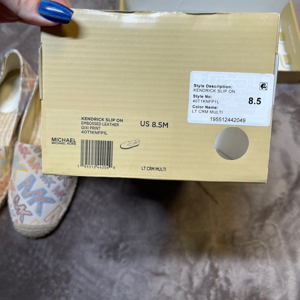 Michael Michael Kors Kendrick Slip On Casual Shoe, Colorful and Beigh Combo - Picture 9 of 9